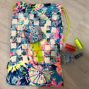 Lilly Pulitzer Beach Games with Bag and Cup Holder